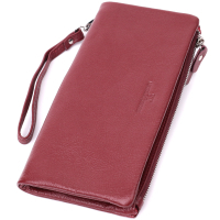 Гаманець ST Leather З натуральної шкіри Бордовий (22528)