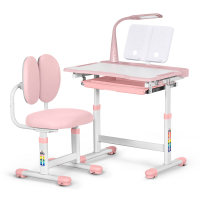 Парта зі стільцем Evo-kids (стол+стул+полка+лампа) Pink (BD-20 PN)