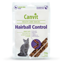 Ласощі для котів Canvit Hairball Control для виведення грудок шерсті з качкою 100 г (8595602514083)