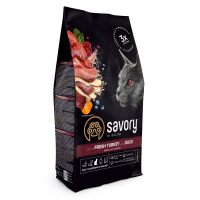 Сухий корм для кішок Savory Adult Cat Steril Fresh Turkey and Duck 400 г (4820232631584)