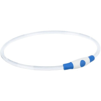 Нашийник для тварин Trixie Flash Light Ring USB мигаючий силіконовий синій S–M 40 см/8 мм (4047974126646)