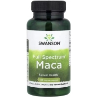 Вітамінно-мінеральний комплекс Swanson Maca, 500 мг, Full Spectrum Maca, 100 веганських капсул (SWV01961)