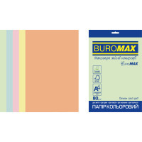 Папір Buromax А4, 80g, PASTEL, 5colors, 250sh EUROMAX (BM.27212250E-99)