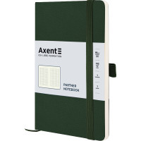 Блокнот Axent Partner Soft Skin 125x195 мм 96 аркушів у клітинка Зелений (8616-23-A)