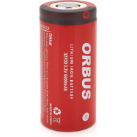 Акумулятор 32700 LiFEPO4, 6000mAh, 3.2V, RED/GREY Orbus (ORB32700-48G)