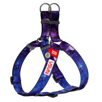 Шлея для собак WAUDOG Nylon з QR паспортом "NASA21" пластиковий фастекс XL (324-0148)