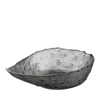 Салатник ARDESTO Leaf 21.5см, скло, сірий (AR5011)