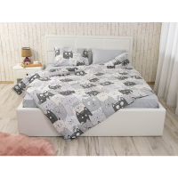 Постільна білизна Руно Grey Cat бязь набивна євро (845.114Б_Grey Cat)