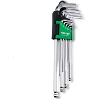 Ключ Toptul шестигранний дюймовий з кулею 1/16"-3/8" 9шт. (GBAL0901)