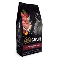 Сухий корм для кішок Savory Adult Cat Steril Fresh Turkey and Duck 8 кг (4820232631607)
