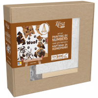 Картина по номерам Rosa Lucky Dogs, 15х15см, з мольбертом (4823098548560)