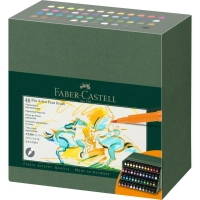 Лайнер Faber-Castell набір капілярних ручок пензликів Pitt Artist Pen Brush India ink, 48 кольорів (33030)