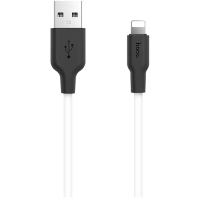 Дата кабель USB 2.0 AM to Lightning 1.0m 2A silicone X21 black+white HOCO (6957531071365)