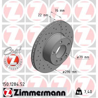 Гальмівний диск ZIMMERMANN 150.1284.52