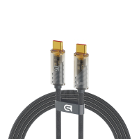 Дата кабель USB-C to USB-C 1.0m transparent 100W grey Armorstandart (ARM75871)