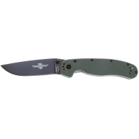 Ніж Ontario Knife RAT I AUS-8 OD Green, Black Blade (ON8846OD)