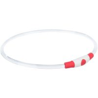 Нашийник для тварин Trixie Flash Light Ring USB мигаючий силіконовий червоний S–M 40 см/8 мм (4053032433908)