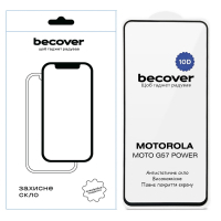 Скло захисне BeCover 10D Motorola Moto G57 Power Black (714856)