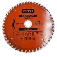 Круг відрізний GTM 190×30мм, 48 зубів, по дереву (SBW-19048)