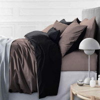 Постільна білизна MirSon King Size Сатин Premium 0211+0055 Dark Chocolate 220х240 (2200001169616)