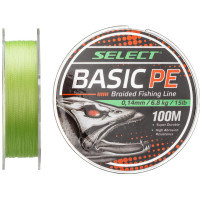 Шнур Select Basic PE 100m Light Green 0.18mm 22lb/9.9kg (1870.27.51)