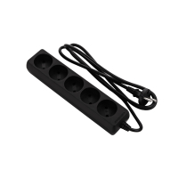Мережевий подовжувач 2E 5XCEE7/17, 1.5м, black (2E-U0510M1.5BK)