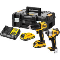 Набір електроіструментів DeWALT 2 од. 18 В XR Li-lon, вага 5.9 кг, кейс TSTAK, 2 АКБ та ЗП (DCK2062D2T)