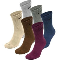 Шкарпетки Nike U NK ED PLS CSH CRW 6PR-132 SX6897-905 34-38 6 пар Білий/Сірий/Синій/Рожевий (196153841116)
