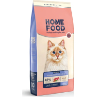 Сухий корм для кішок Home Food With sensitive digestion з ягням та лососем 10 кг (4820235020583)