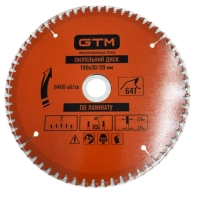 Круг відрізний GTM 190×30мм, 64 зуби, по ламінату (SBL-19064)