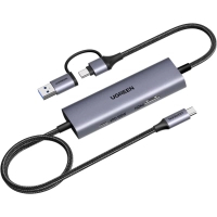 Перехідник Ugreen CM725 USB-C/USB-A to Video Capture Card 1080P gray (65856)