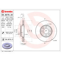 Гальмівний диск Brembo 09.9078.20