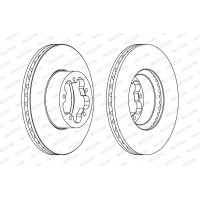 Гальмівний диск FERODO DDF1555