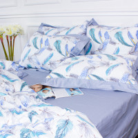 Постільна білизна MirSon Satin print Elit Azure Jay 143х210х2 (2200005394281)