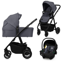 Коляска Lionelo 3 в 1 AMBER PLUS 3IN1 GREY GRAPHITE (LO-AMBER PLUS 3IN1 GREY GRAPHITE)