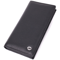 Гаманець ST Leather З натуральної шкіри Чорний (22538)