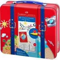 Фломастери Faber-Castell в металевій валізці Connector Скрепляй разом 40 кольорів (31347)
