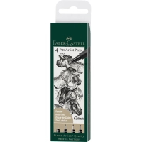 Лайнер Faber-Castell набір капілярних ручок PITT Artist Pen black fineliner, 4 шт (XS, S, F, M) чорного коліру (25826)