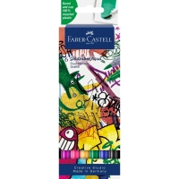 Художній маркер Faber-Castell набір акварельних двосторонніх Goldfaber Aqua Dual Marker Graffiti, 6 кольорів (32312)