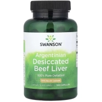 Вітамінно-мінеральний комплекс Swanson Яловича печінка, 500 мг, Argentinian Desiccated Beef Liver, 120 капсул (SWV11198)