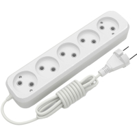 Мережевий подовжувач Electrum C-ES-1816 3.0m 5 роз, white (C-ES-1816)