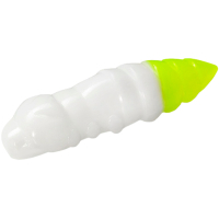 Силікон рибальський FishUP Pupa 1.5" 131 - White/Hot Chartreuse, cheese taste (8шт/уп) (1864.07.76)