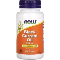 Трави Now Foods Олія чорної смородини, 500 мг, Black Currant Oil, 100 гелевих кап (NOW-01715)