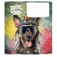 Зошит Школярик Rock star 12 аркушів коса лінія (012-3277L)