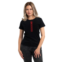 Футболка Sol's Regent Women Вишиванка стрічкою чорний M (01825309/312M)