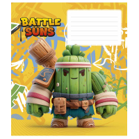 Зошит Школярик Battle Suns 12 аркушів коса лінія (012-3757C)