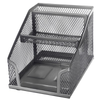 Підставка для дрібниць Buromax 152 x 102 x 103 мм, металева, срібна (BM.6245-24)