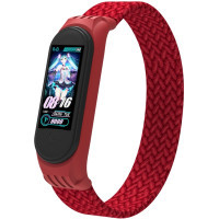 Ремінець до фітнес браслета Armorstandart Braided Solo Loop для Xiaomi Mi Band 4/5/6 Red size M (ARM58768)
