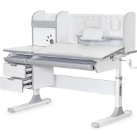 Парта Mealux Hamilton Multicolor Grey (BD-680 W/G MC+G з полицею)