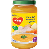 Дитяче пюре Milupa овочевий суп з курчам, 200 гр (5900852045257)